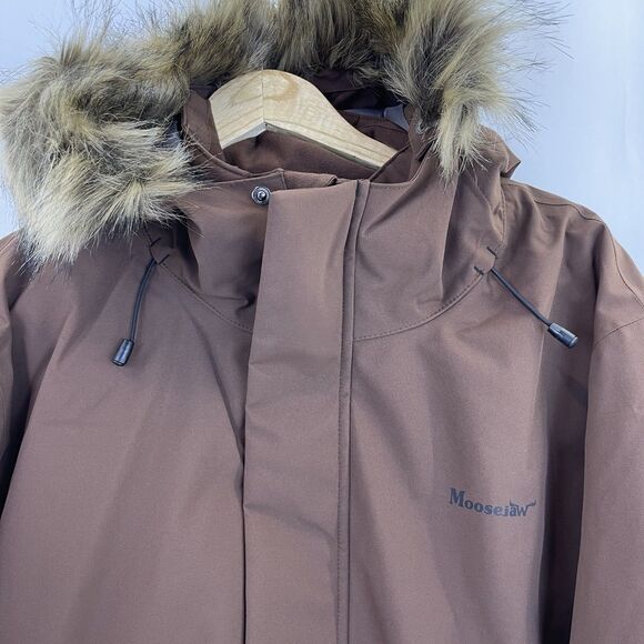 MOOSEJAW MJ Hooded Down Parka Jacket | Tall Walnut | Men’s Size Large | NEW - Picture 5 of 12